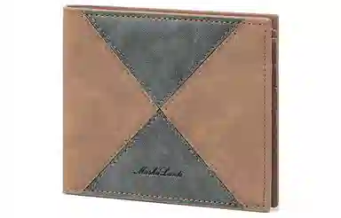 马莎兰缇 短款多功能多卡位商务休闲大容量 合成革 卡包钱包 男款 灰色/啡色