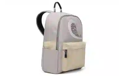 马莎兰缇 学生潮流通勤休闲大容量简约耐磨防泼水 尼龙布 电脑包书包背包双肩包 大号 男女同款情侣款 灰色