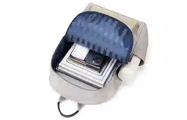 马莎兰缇 学生潮流通勤休闲大容量简约耐磨防泼水 尼龙布 电脑包书包背包双肩包 大号 男女同款情侣款 灰色