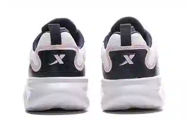 特步 透气轻便 低帮 跑步鞋 女款 米灰粉