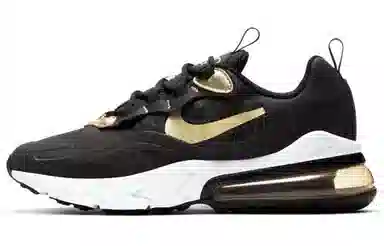 Nike Air Max 270 React GS Black White Gold