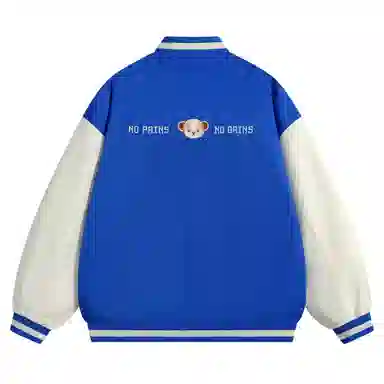 泰迪珍藏 基础字母毛巾绣拼接宽松棒球服夹克外套 男女同款