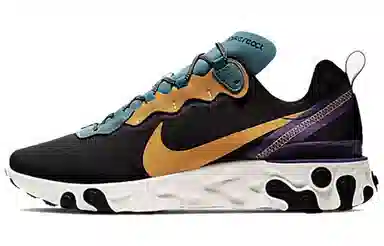 Nike React Element 55 Black Gold