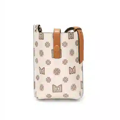 稻草人 新款百搭洋气便携小众 聚氨酯 手机包斜挎包 常规 女款 深棕色 卡其色 米白色