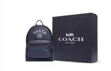 COACH West 32 Denim Blue Chalk White