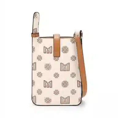 稻草人 新款百搭洋气便携小众 聚氨酯 手机包斜挎包 常规 女款 深棕色 卡其色 米白色