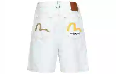 EVISU Denim Shorts White