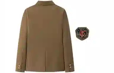 东鲸岁时记 纯色单排扣翻领休闲 布朗茶茶西装 女款