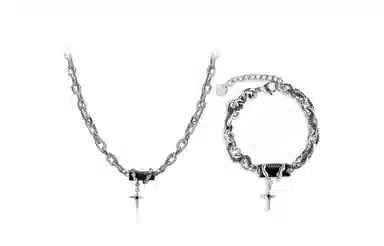 Inkopper Black Diamond Titanium Steel Bracelet