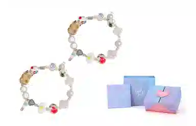 饰伴 卡通立体小熊 个性创意可爱卡通小熊爱心圆珠多元素 手链 男女同款情侣款