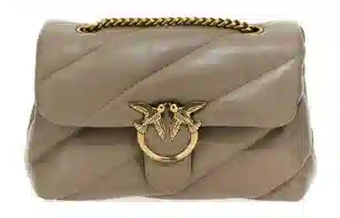 PINKO Love Birds Shoulder Bag Beige