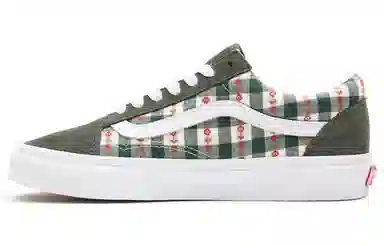 Vans Old Skool Low White Green Red