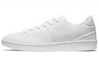 特步 简约革面 低帮 板鞋 女款 白色