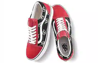Vans Old Skool Vlogo Black Red