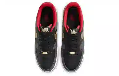 Nike Air Force 1 Low Black Red Gold