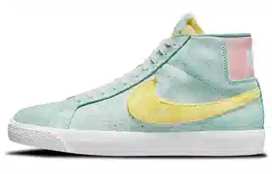 Nike Blazer Mid Green Yellow Pink