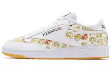 Reebok Club C 85 White Yellow Smiley