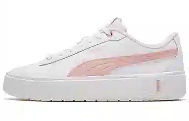 PUMA Smash Platform White Pink