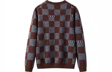 恒源祥 加厚棋盘格毛衣 男款