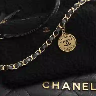 CHANEL 22Bag 23B Logo Tote