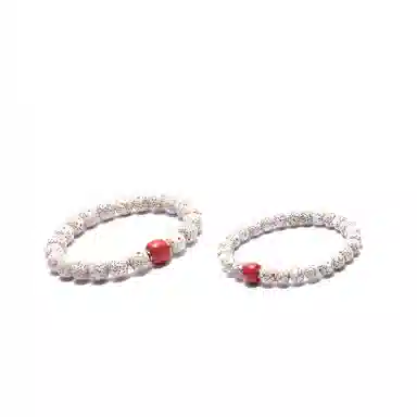 潘家园 星月菩提搭配朱砂老型桶珠合金隔片点缀完美结合 星月菩提 菩提类手串 男女同款情侣款