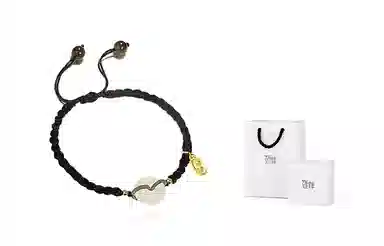 饰伴 钟于系列 原创设计 平安好运平安扣福牌手饰 编织绳 手链 女款