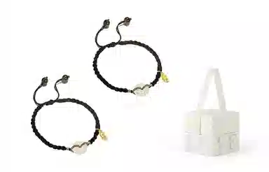 饰伴 钟于系列 原创设计 平安好运平安扣福牌手饰 编织绳 手链 女款