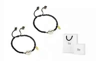 饰伴 钟于系列 原创设计 平安好运平安扣福牌手饰 编织绳 手链 女款