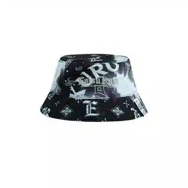 EVISU Printed Bucket Hat Black