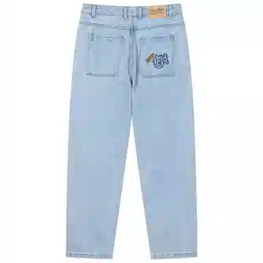 MIND ERROR Embroidered Logo Jeans