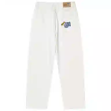 MIND ERROR Embroidered Logo Jeans