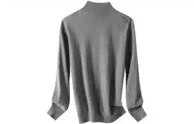 恒源祥 纯色半高领落肩长袖针织羊绒衫衫 女款