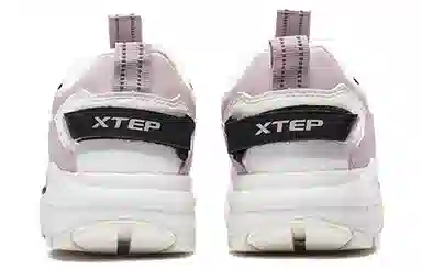 特步 舒适日常 耐磨防滑 低帮 老爹鞋 女款 白粉