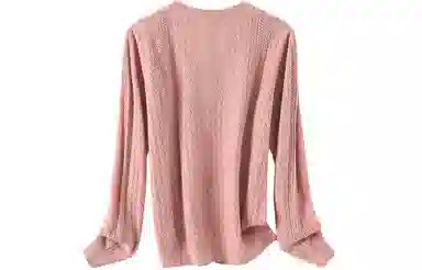 恒源祥 纯色单排扣镂空长袖针织衫 女款