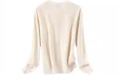 恒源祥 纯色单排扣镂空长袖针织衫 女款