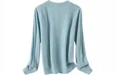 恒源祥 纯色单排扣镂空长袖针织衫 女款