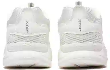 特步 网面 耐磨透气 低帮 老爹鞋 白色