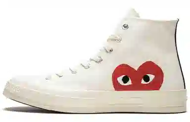 CDG x Converse Chuck Taylor All Star 1970s Hi White Red