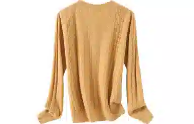 恒源祥 纯色单排扣镂空长袖针织衫 女款