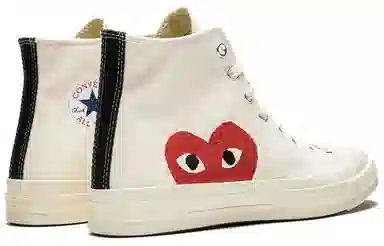 CDG x Converse Chuck Taylor All Star 1970s Hi White Red