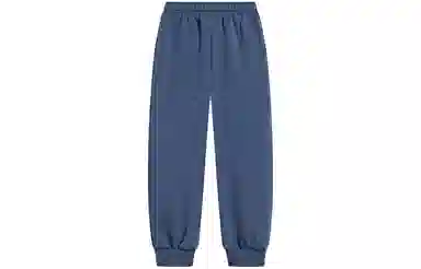 李宁儿童 加绒字母图案印花抓绒束脚针织运动裤 儿童款 浊普蓝