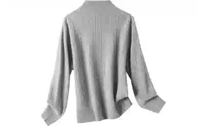 恒源祥 纯色立领宽松长袖毛衣 男女同款