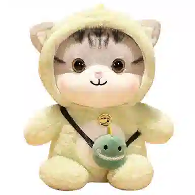 巴巴泥 变身猫咪公仔 可爱小猫 动物 玩偶 毛绒公仔