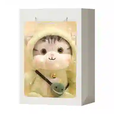 巴巴泥 变身猫咪公仔 可爱小猫 动物 玩偶 毛绒公仔