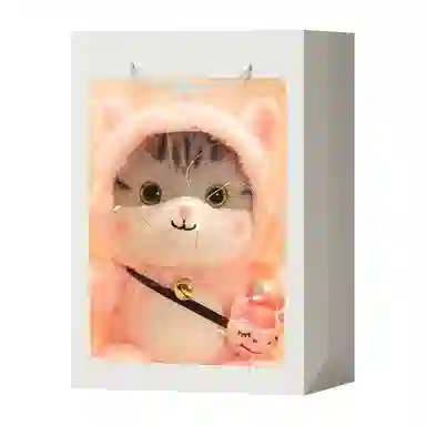 巴巴泥 变身猫咪公仔 可爱小猫 动物 玩偶 毛绒公仔