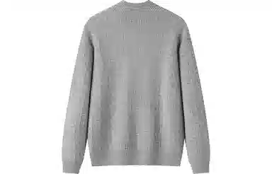 恒源祥 纯色立领宽松长袖毛衣 男女同款