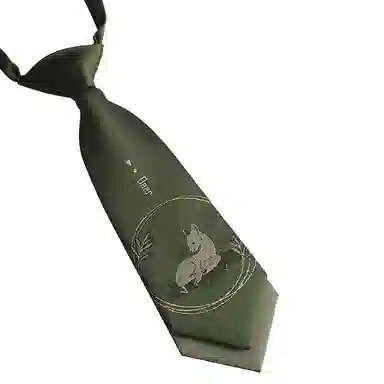 FREE RABBIT II Olive Green Tie