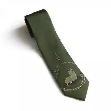 FREE RABBIT II Olive Green Tie
