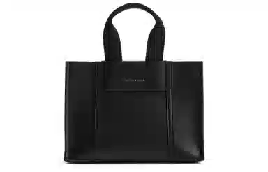 CHARLESKEITH PU Tote CognacBeigeBlack