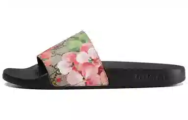 GUCCI Orchid Print Sandals Black